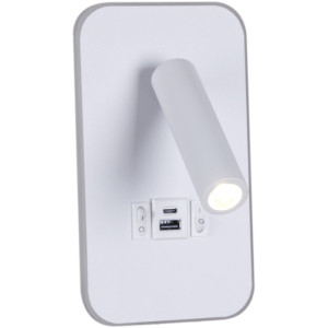 Настенный светильник  86204-9.2-001KT LED12W+USB WT