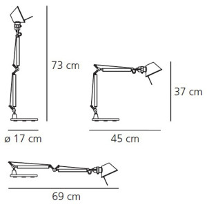Офисная настольная лампа Tolomeo Micro A011860