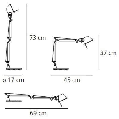 Офисная настольная лампа Tolomeo Micro A011860
