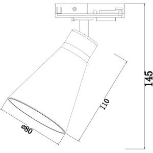 Трековый светильник Virar TR022-1-GU10-W
