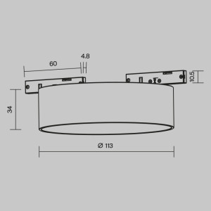 Трековый светильник Zon TR189-1-12W3K-BW