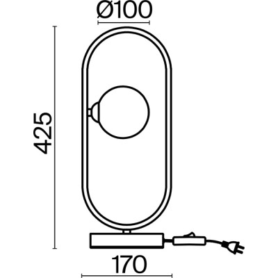 Интерьерная настольная лампа Inversion FR5233TL-01BS