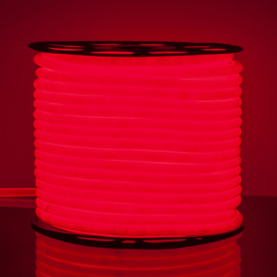 Гибкий неон LS 003 220V 9,6 IP67 Гибкий неон 220V 9,6W 144Led 2835 IP67 круглый красный, 50 м