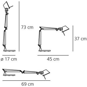 Офисная настольная лампа Tolomeo Micro A001300