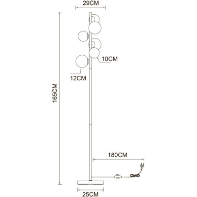 Торшер Gemini A2243PN-6PB