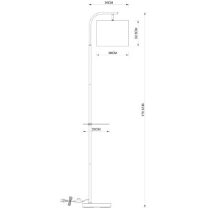 Торшер Connor A4053PN-1BK