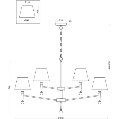 Подвесная люстра Rosemary FR2190PL-12N