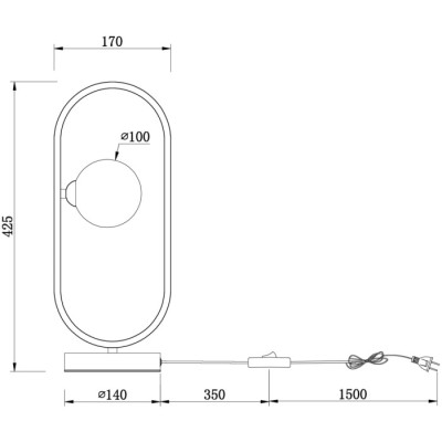 Интерьерная настольная лампа Inversion FR5233TL-01BS