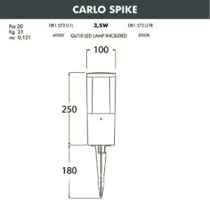 Грунтовый светильник Carlo DR1.572.000.LXU1L