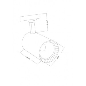 Трековый светильник Vinsant A2664PL-1BK