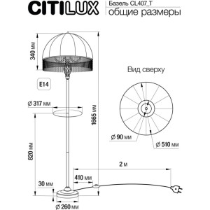Торшер Базель CL407925T