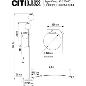Торшер Адам Смарт CL228A931