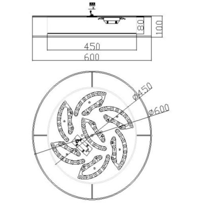 Потолочный светильник Zoticus FR6005CL-L48G