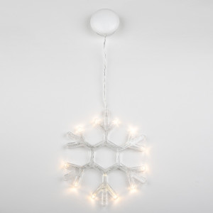 Световая фигура  ULD-H1819-012/STA/3AAA WARM WHITE IP20 SNOWFLAKE
