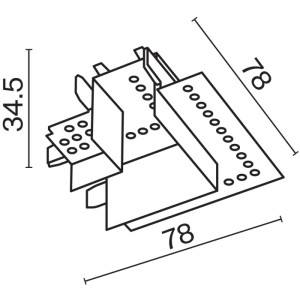 Соединитель угловой Accessories for tracks Radity TRA084CL-12B