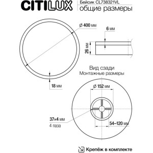 Настенно-потолочный светильник Basic Line CL738321VL
