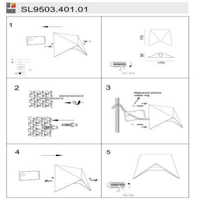 Настенный светильник уличный Canneto SL9503.401.01