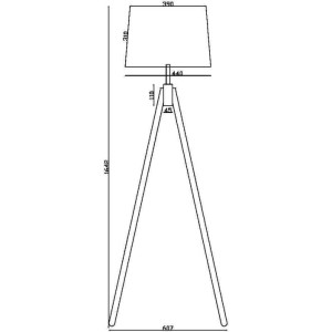 Торшер Calvin Z177FL-01B