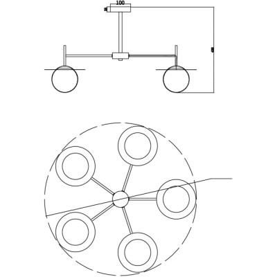 Потолочная люстра Camelia FR5202PL-05BS