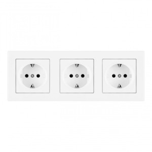Розетка SET06-3 SET06-3-40-1x3 white