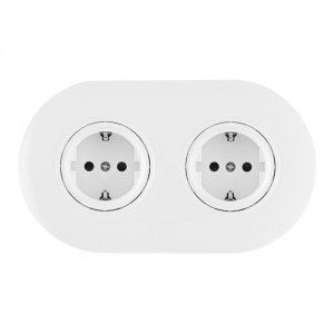 Розетка SET08-2 SET08-2-40-1x2 white