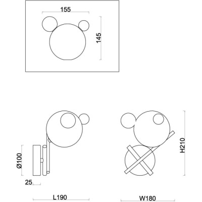 Бра Flaty FR5374WL-01BS
