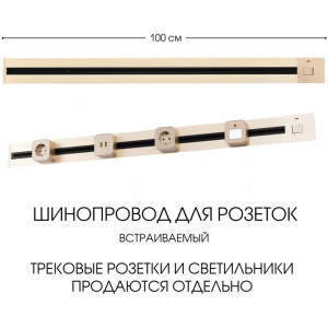 Электроустановочный шинопровод Am-track-sockets 385201TBB/100 Gold