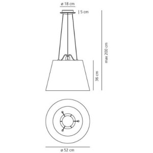 Потолочный крепеж Tolomeo Mega 0782010A
