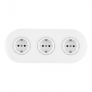 Розетка SET08-3 SET08-3-40-1x3 white