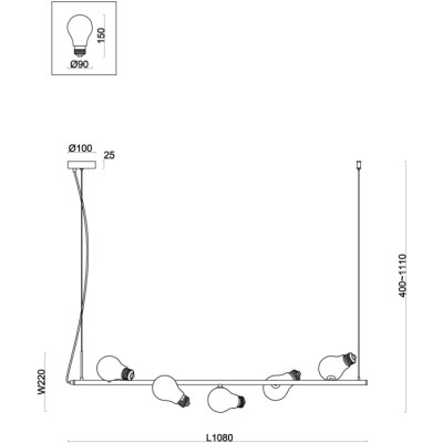 Подвесной светильник Evidence FR5372PL-05B