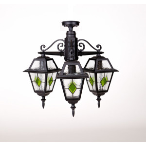 Потолочный светильник уличный FARO lead GLASS 91170A/3 lgG Bl