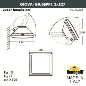 Уличный консольный светильник Guizeppe 4P2.702.000.LYF1R