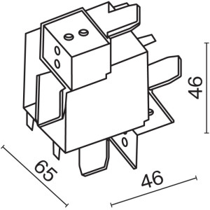 Соединитель угловой Accessories for tracks Radity TRA084CT-12W