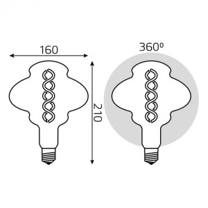Лампочка светодиодная филаментная Vintage Filament Flexible 162802008