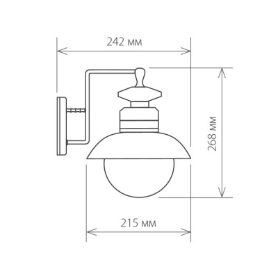 Настенный фонарь уличный Talli GL 3002D
