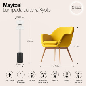 Торшер Kyoto MOD178FL-L11B3K