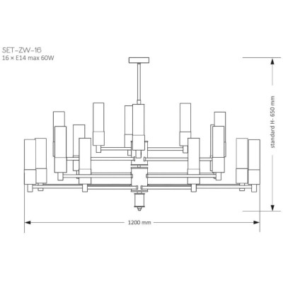Потолочная люстра Seti SET-ZW-16(Z)