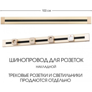 Электроустановочный шинопровод Am-track-sockets 382301TO/100 Gold