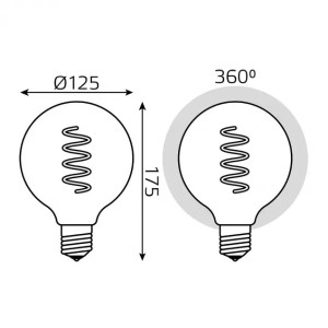 Лампочка светодиодная филаментная Filament 158802008