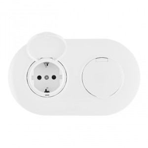 Розетка SET08-2 SET08-2-41-1x2 white