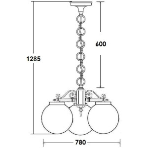 Уличный светильник подвесной GLOBO L 88270L/3 Bl