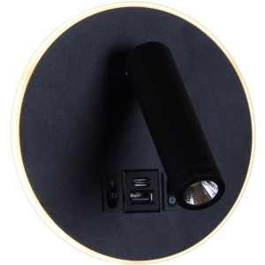 Настенный светильник  86203-9.2-001KT LED12W+USB BK