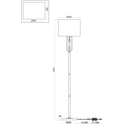 Торшер Riverside FR1007FL-01BS