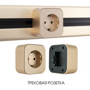 Трековая розетка Am-track-sockets 380022TS/ES Gold