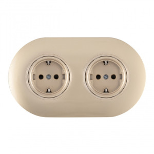 Розетка SET08-2 SET08-2-40-1x2 shampan