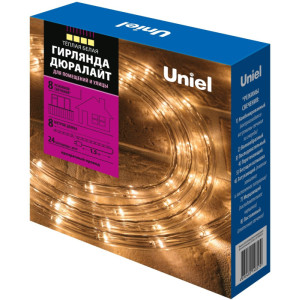 Дюралайт ULD ULD-D50 8M/С08 IP44 WARM WHITE