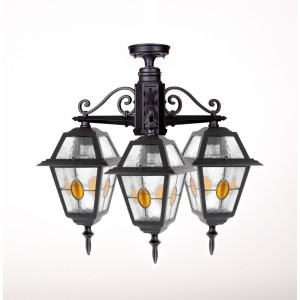 Потолочный светильник уличный FARO lead GLASS 91170A/3 lgY Bl