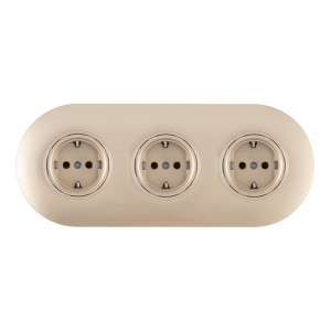 Розетка SET08-3 SET08-3-40-1x3 shampan