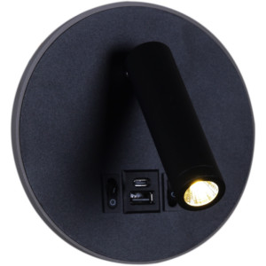 Настенный светильник  86203-9.2-001KT LED12W+USB BK